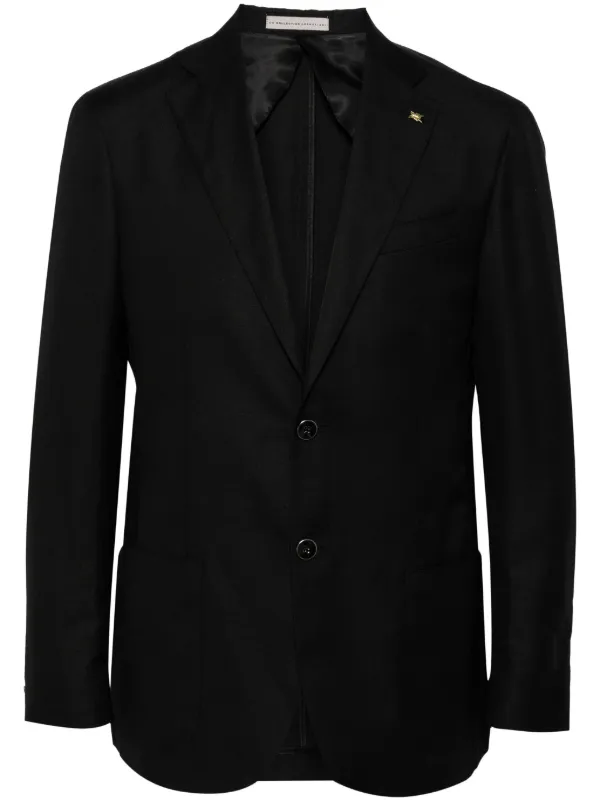 Corneliani ブローチディテール シングルジャケット | ブラック