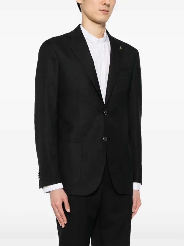 Corneliani ブローチディテール シングルジャケット | ブラック