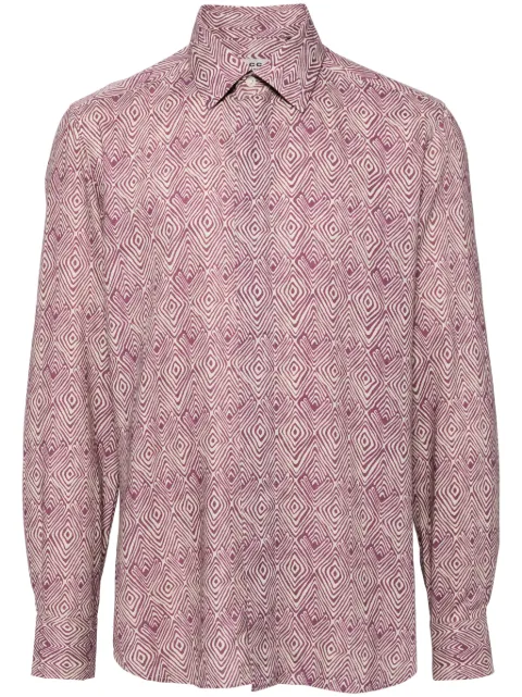 Corneliani geometric-print shirt