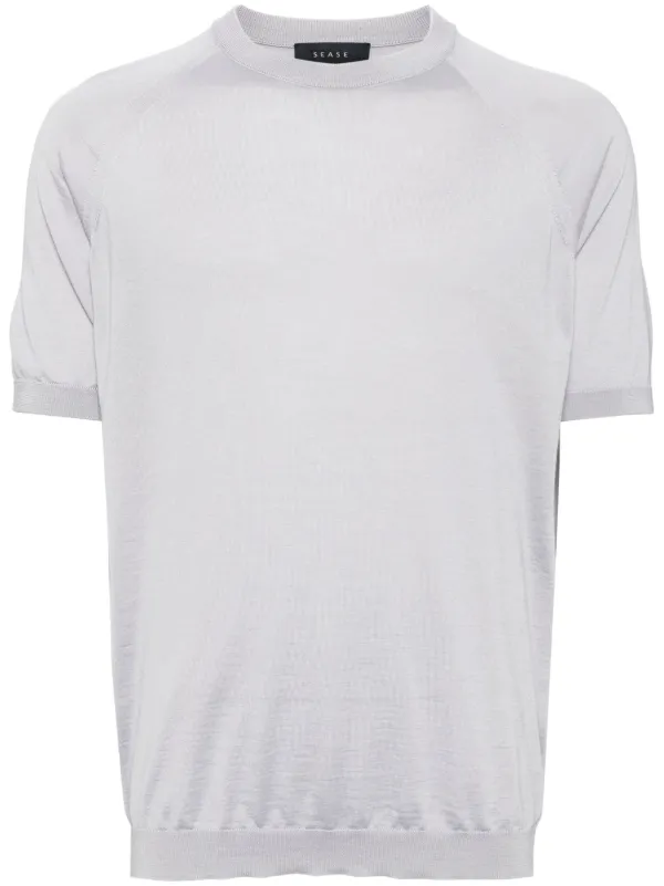 Sease Raglan Knitted T-shirt in Purple