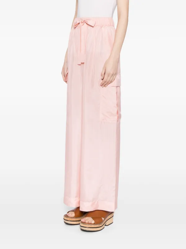 ZIMMERMANN Halliday Silk Cargo Trousers | Pink | FARFETCH