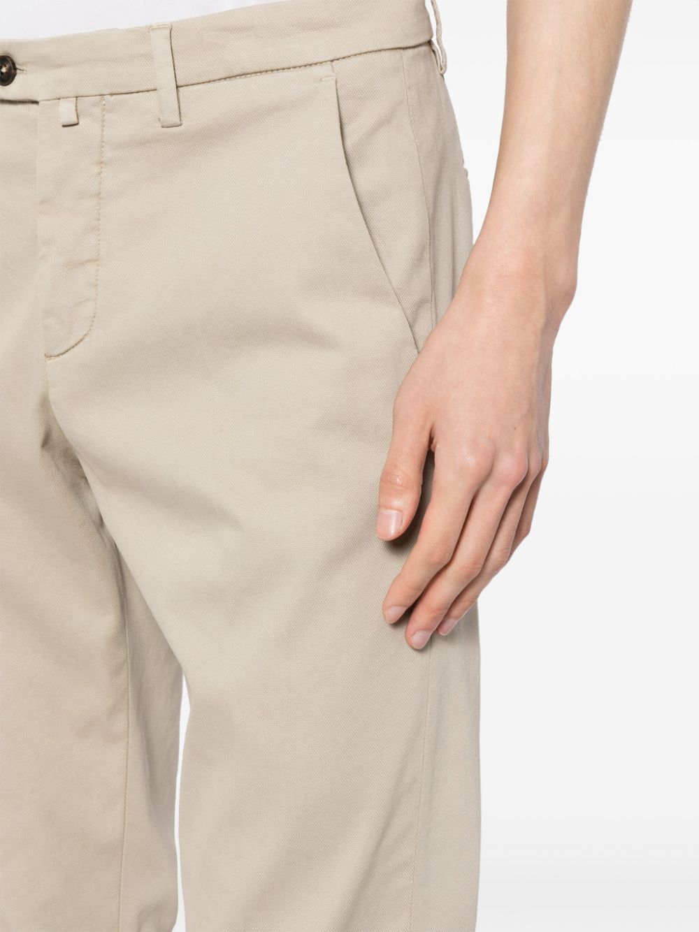 Shop Corneliani Straight-leg Chino Trousers In Nude