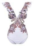 ZIMMERMANN Ottie ruffled swimsuit - Purple