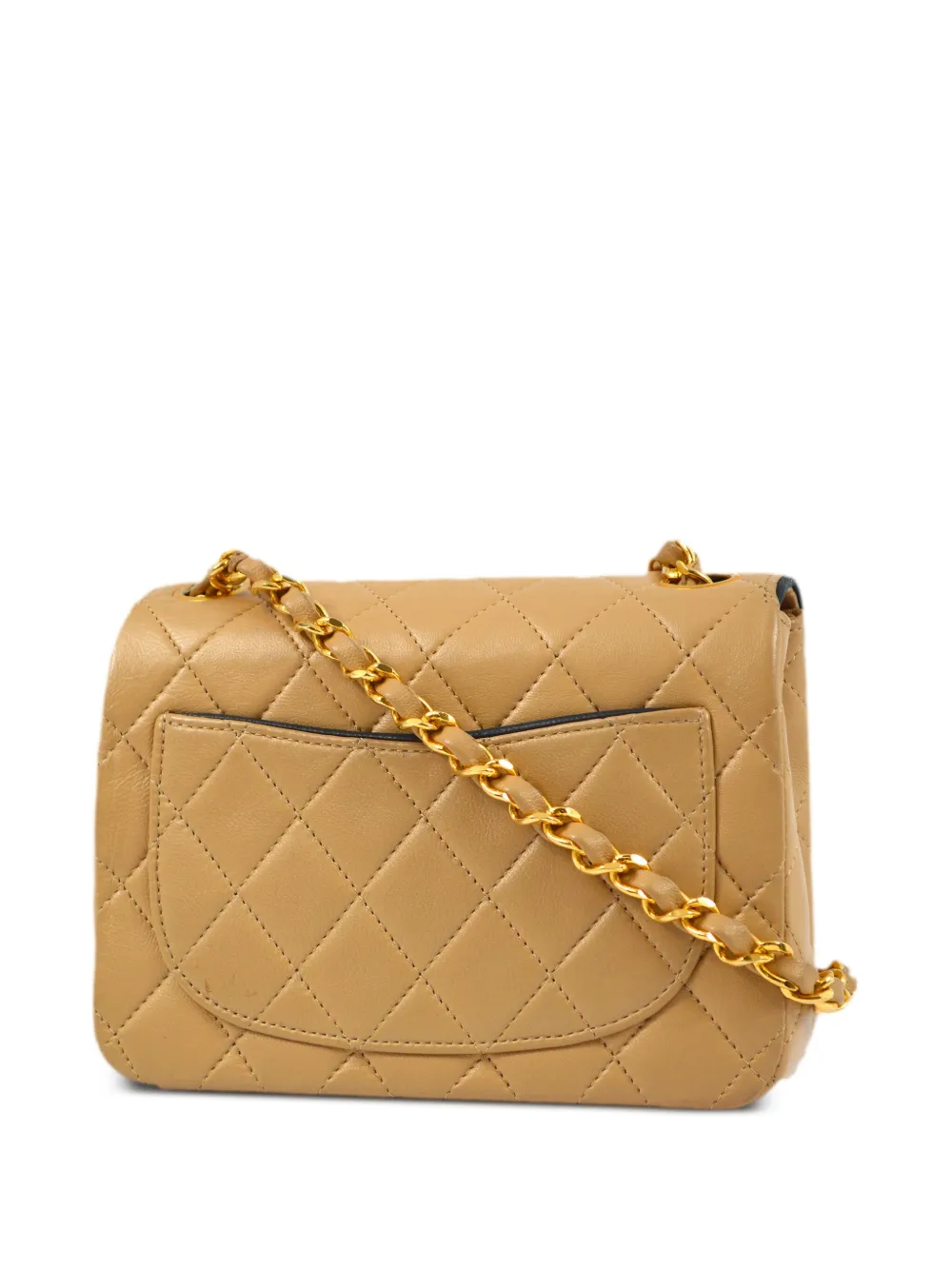 CHANEL Pre-Owned 1990 kleine Classic Flap schoudertas - Beige