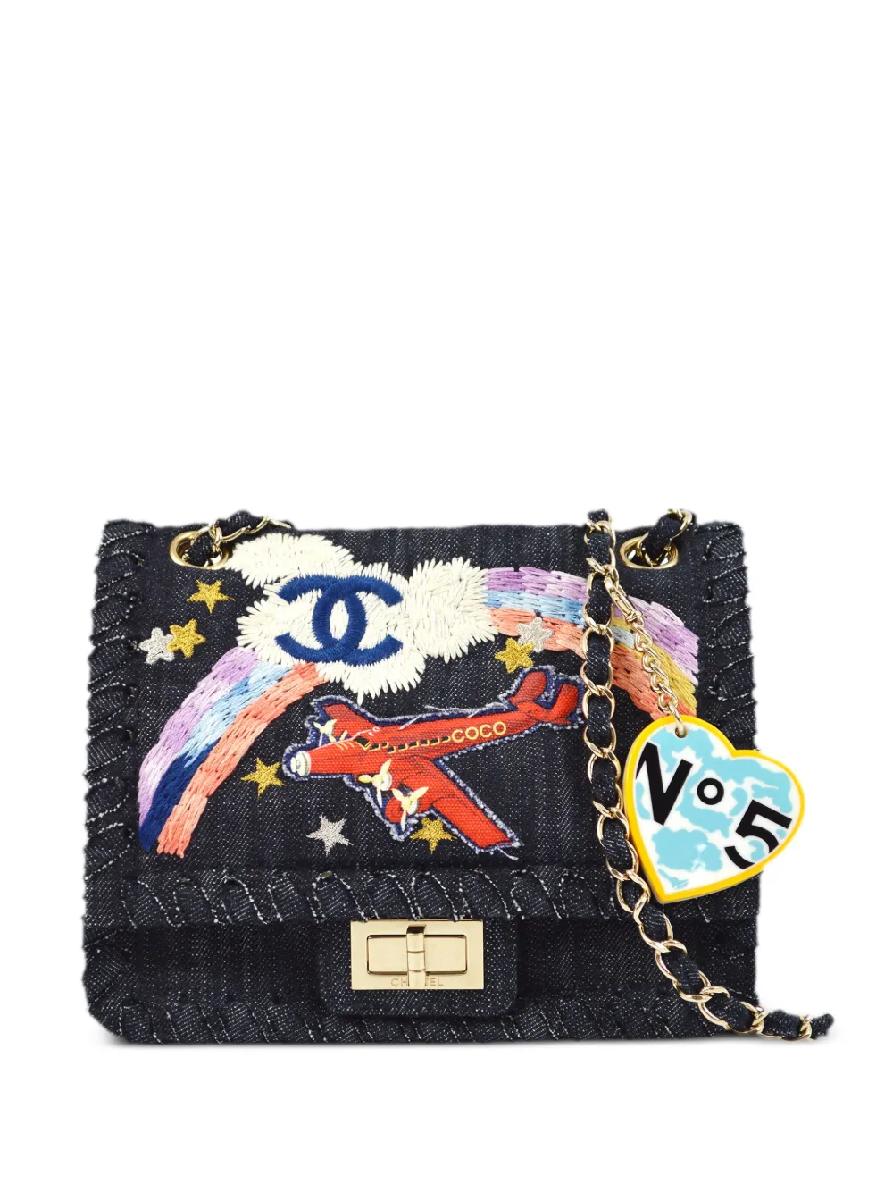 CHANEL Pre-Owned 2006 2.55 Night Flight ショルダーバッグ - ブルー CHANEL Pre-Owned 2006 2.55 Night Flight ショルダーバッグ - ブルー
