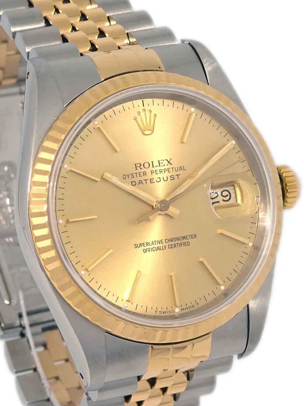Rolex 1990 pre-owned Datejust horloge 36 mm - Goud