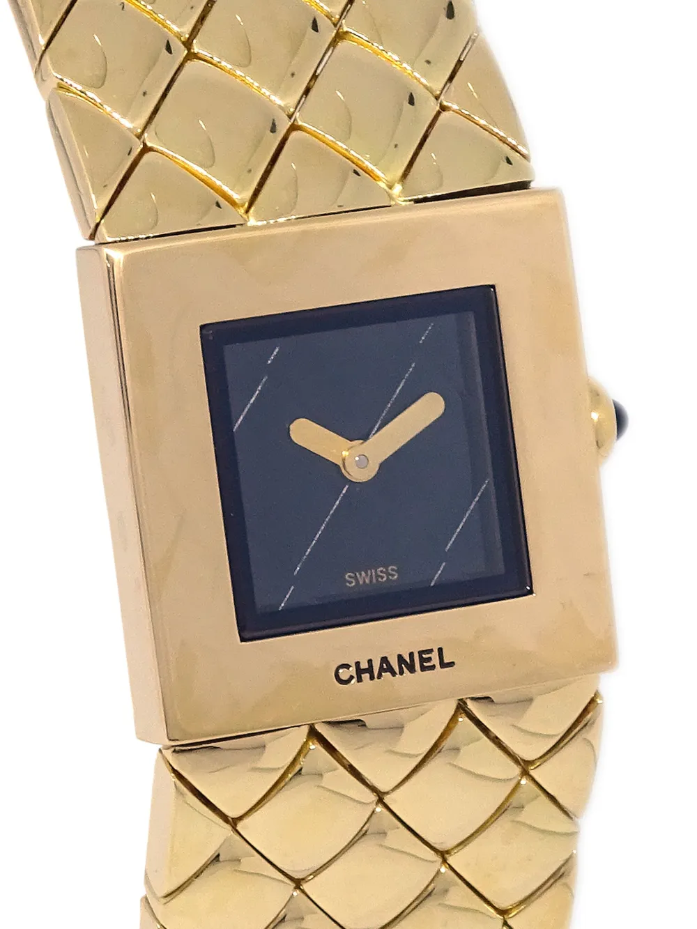 CHANEL Pre-Owned 1993 pre-owned Matelassé 22 mm horloge - Zwart