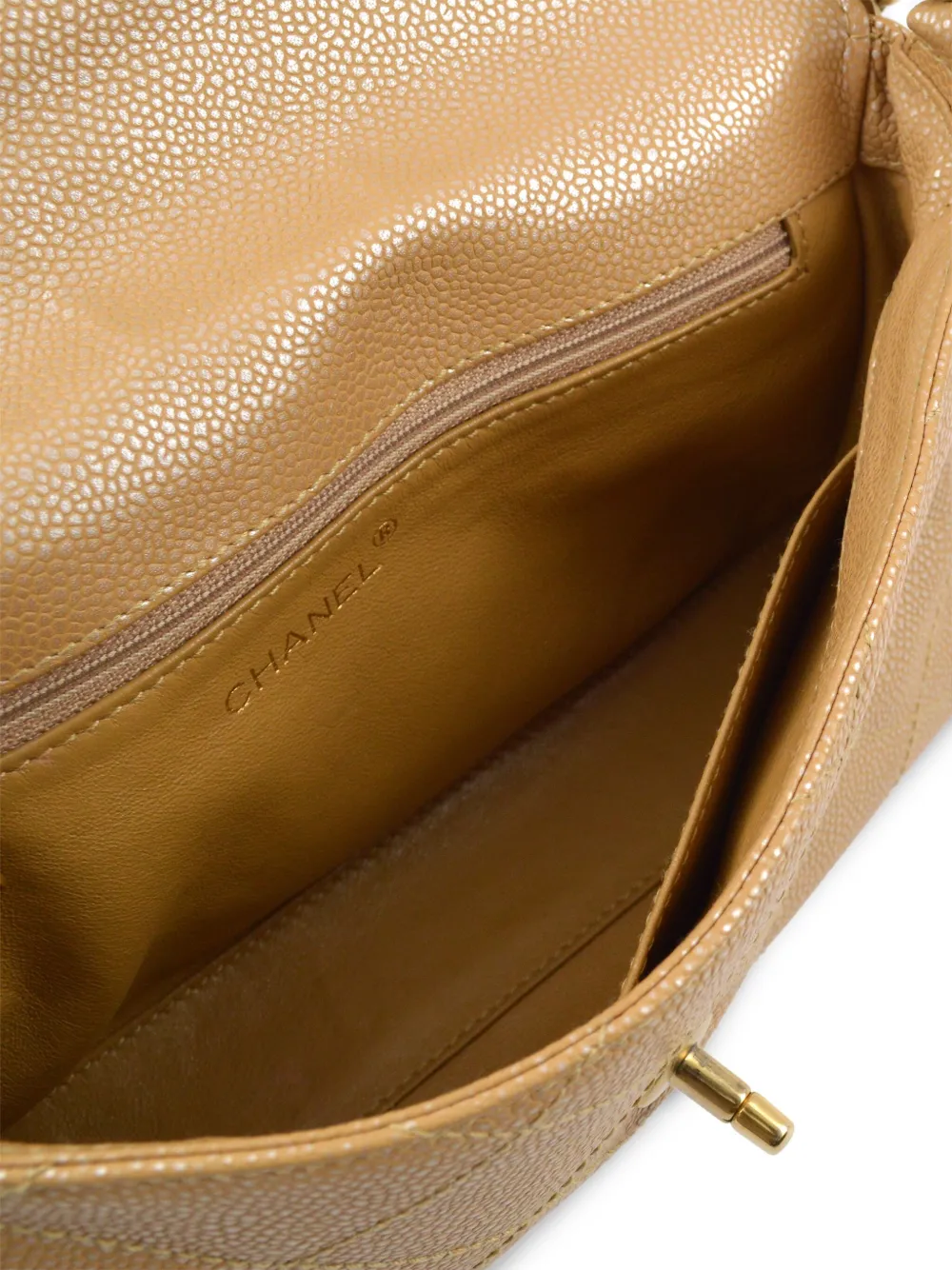 Pre-owned Chanel 2000 Cc Turn-lock Shoulder Bag In Neutrals