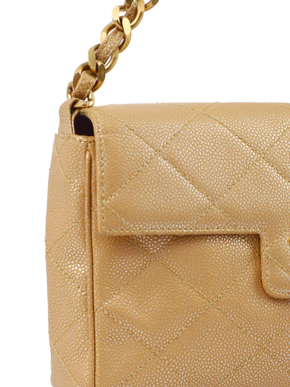 Pre-owned Chanel 2000 Cc Turn-lock Shoulder Bag In Neutrals