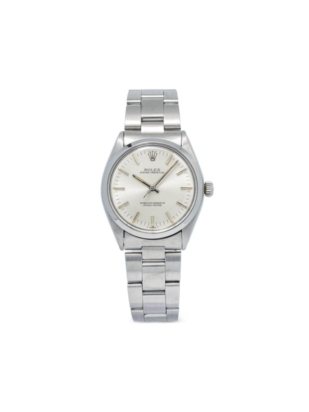 Pre-owned Rolex  Oyster Perpetual 34mm In White