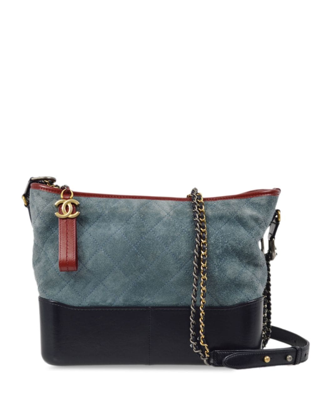 Pre-owned Chanel 2016 Medium Gabrielle Shoulder Bag In Blue