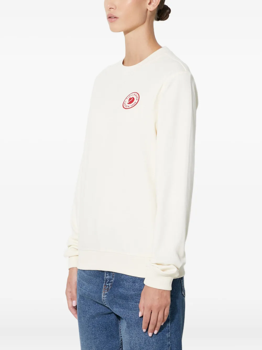 Fjall Raven Logo-patch Sweatshirt In White