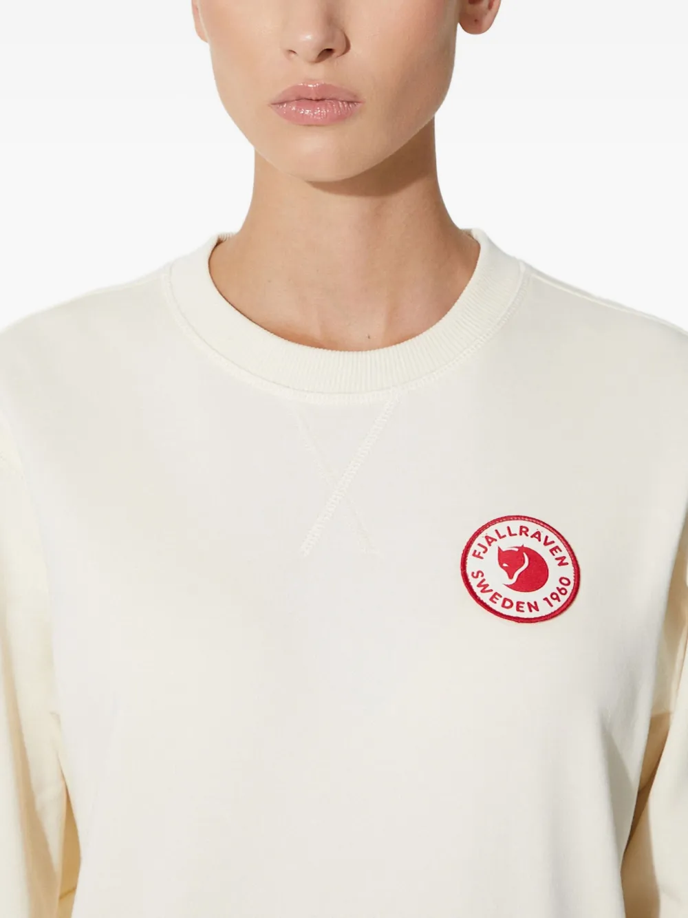 Fjall Raven Logo-patch Sweatshirt In White
