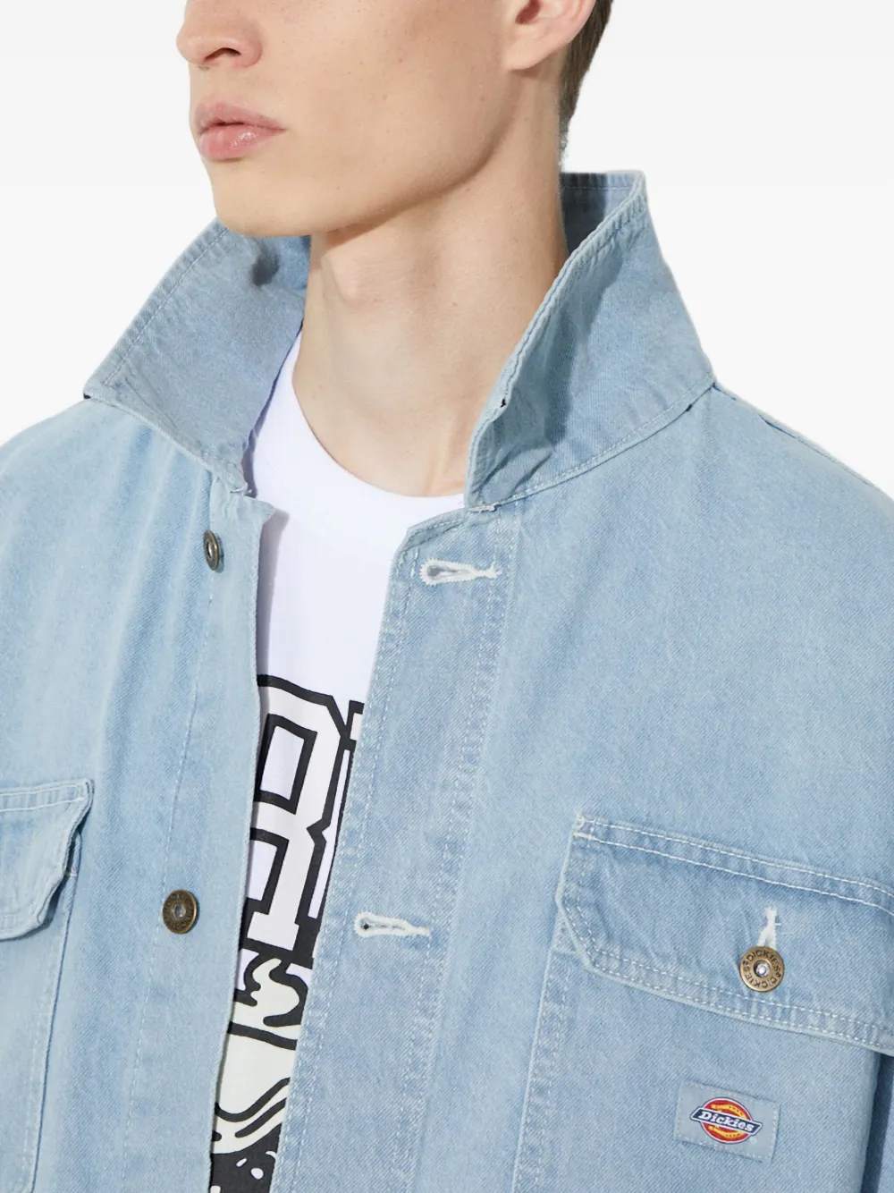 DICKIES Denim jack met knopen Blauw