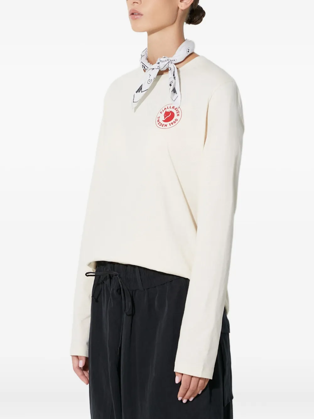 Fjall Raven Logo Long-sleeve T-shirt In White