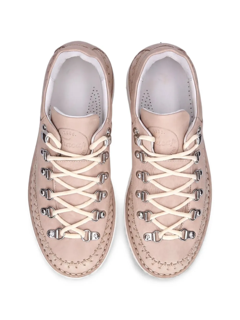 Fracap Magnifico lace-up leather sneakers Beige