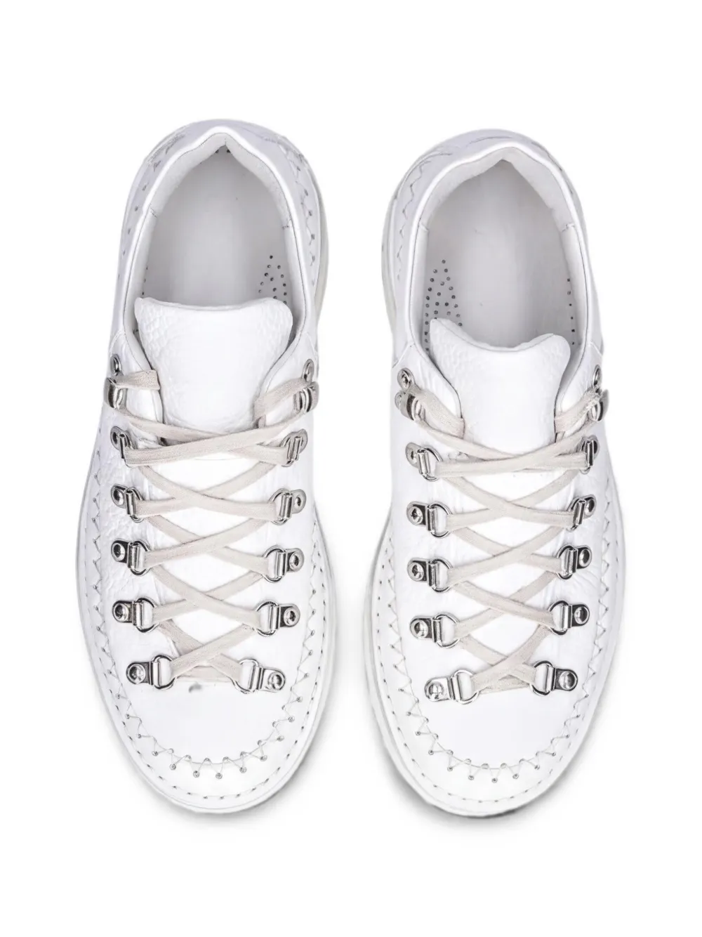 Fracap Magnifico lace-up leather sneakers Wit