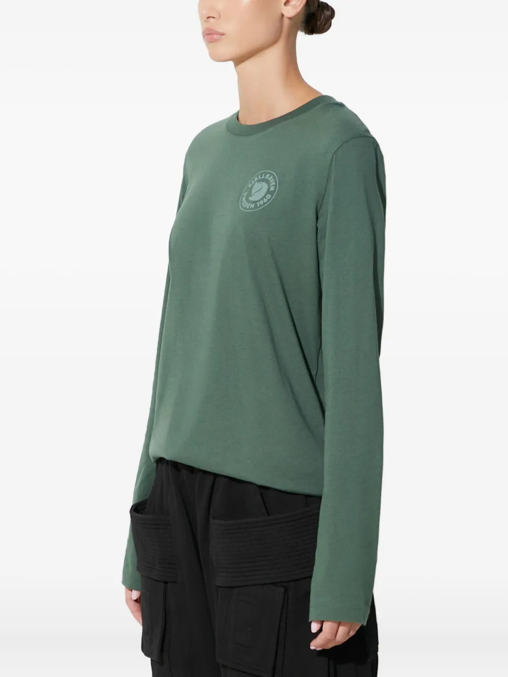 Fjall Raven Logo Long-sleeve T-shirt In Green