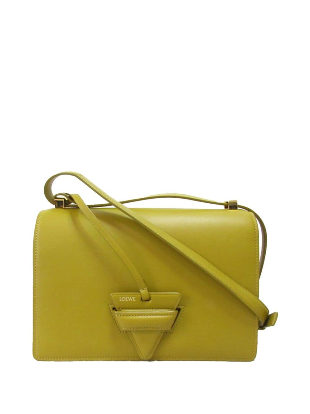 Pre-owned Loewe 2018-2023 Small Leather Barcelona Crossbody Bag In Yellow
