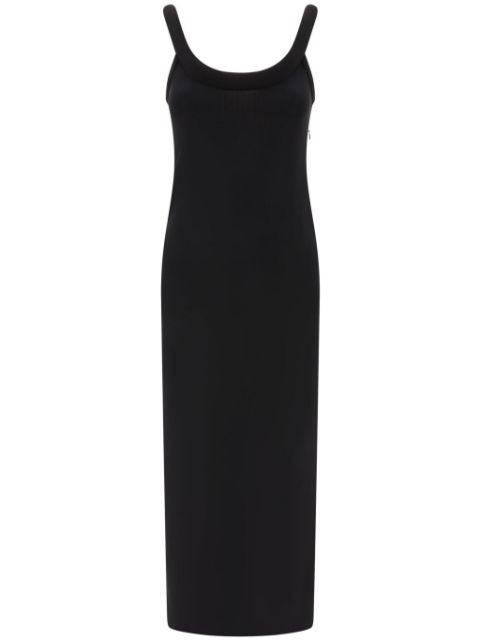 Alexander McQueen padded-trim ribbed dress Women