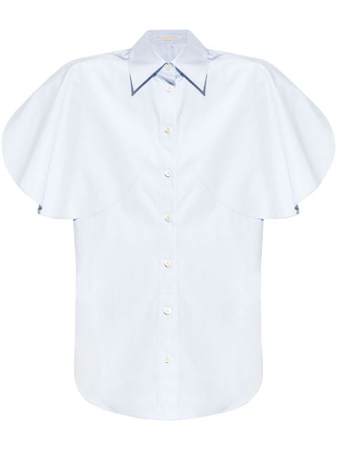 Stella McCartney flutter-sleeve cotton shirt