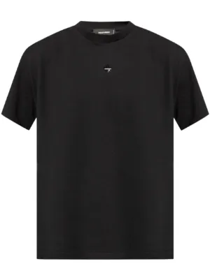 Prada triangle-logo Cotton T-shirt | Black | FARFETCH RO