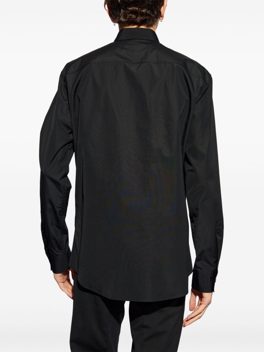 Shop Dsquared2 Logo-print Cotton Shirt In Black