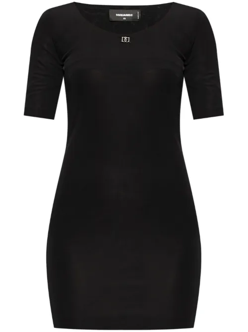 Robe courte à plaque logo - DSQUARED2 - Modalova