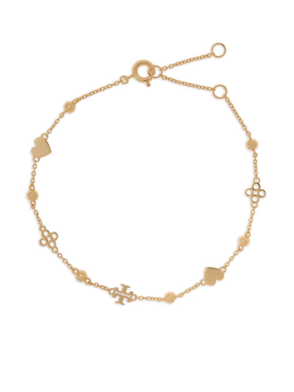 Tory Burch Kira Logo Chain Bracelet In Gold