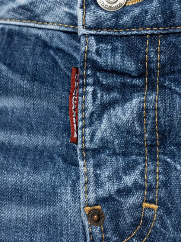【関税込 日本発送】DSQUARED2 ロゴ パッチ ジーンズ DSQUARED2 ロゴパッチ ジーンズ | ブルー | FARFETCH JP