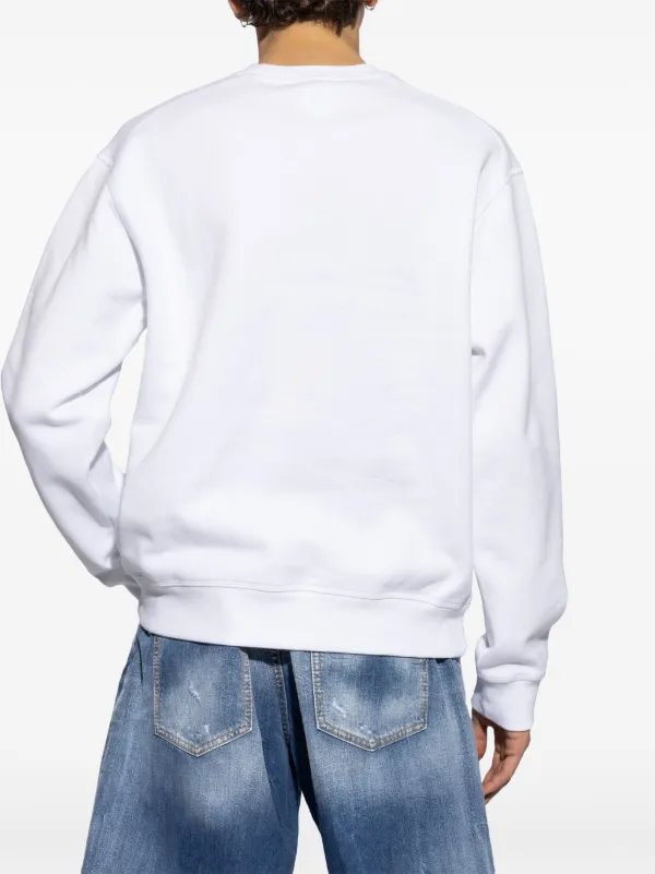 【関税&送料込】Dsquared White Cotton Sweatshirt Dsquared2 Sweatshirt White Cotton Size M Used From Japan | eBay