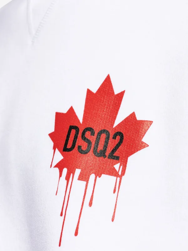 DSQUARED2 logo-print Cotton Shirt | White | FARFETCH ID