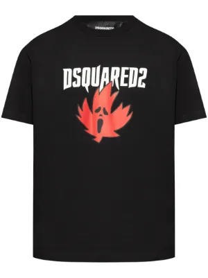 DSQUARED2 logo-print T-shirt | Black | FARFETCH