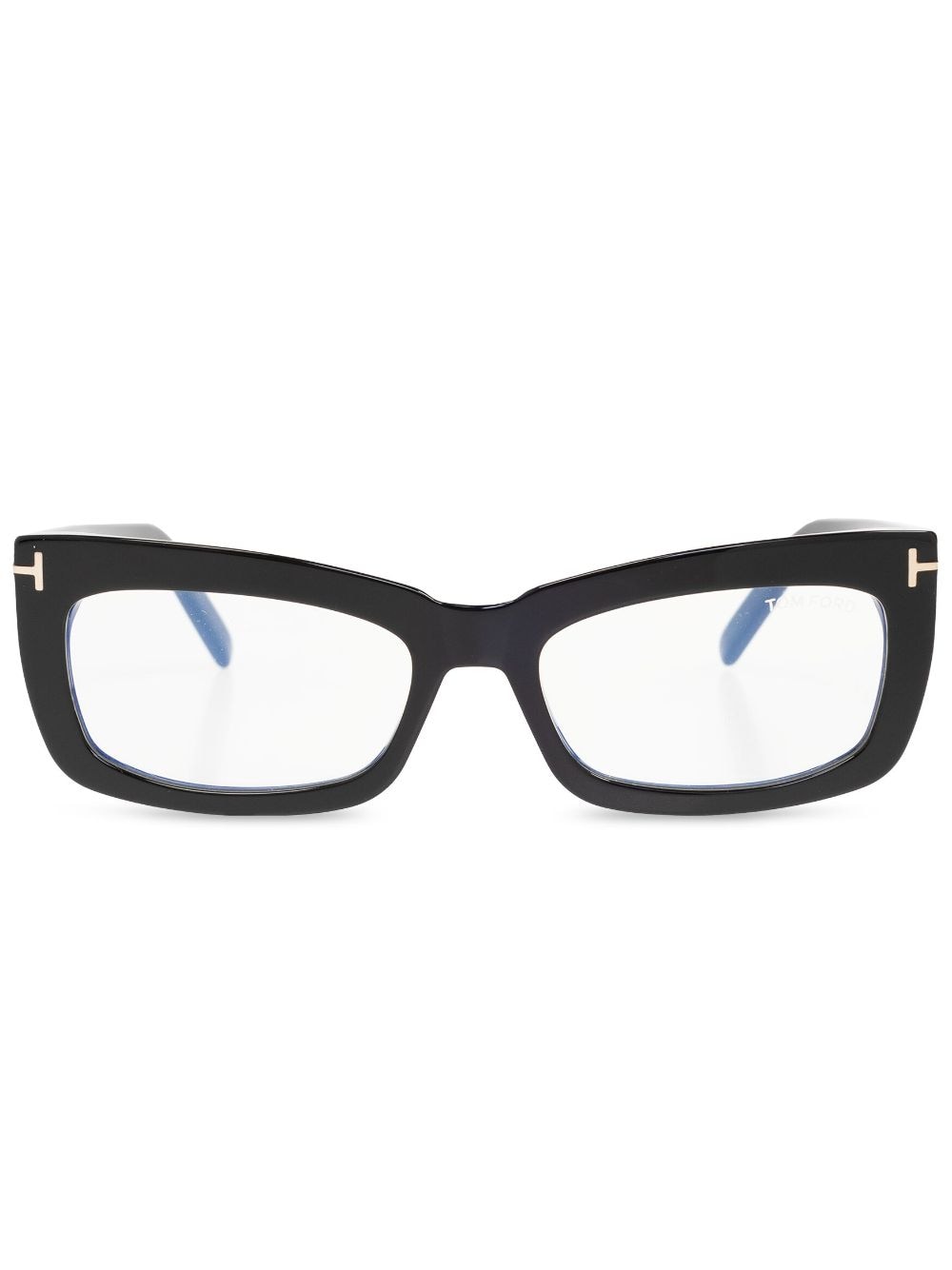 Tom Ford Rectangle Frame Glasses In Black