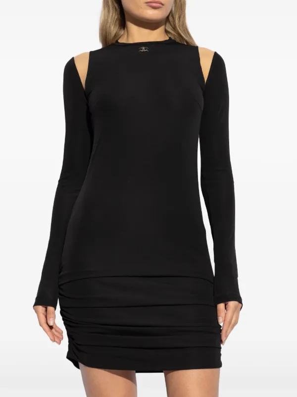 【送料&関税込】Dsquared2 Dress With Logo Plaque DSQUARED2 logo-plaque Mini Dress | Black | FARFETCH