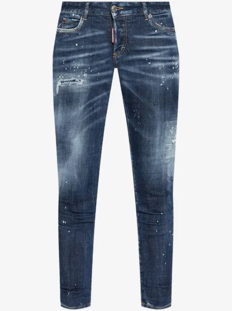 DSQUARED2 logo-patch cotton jeans 