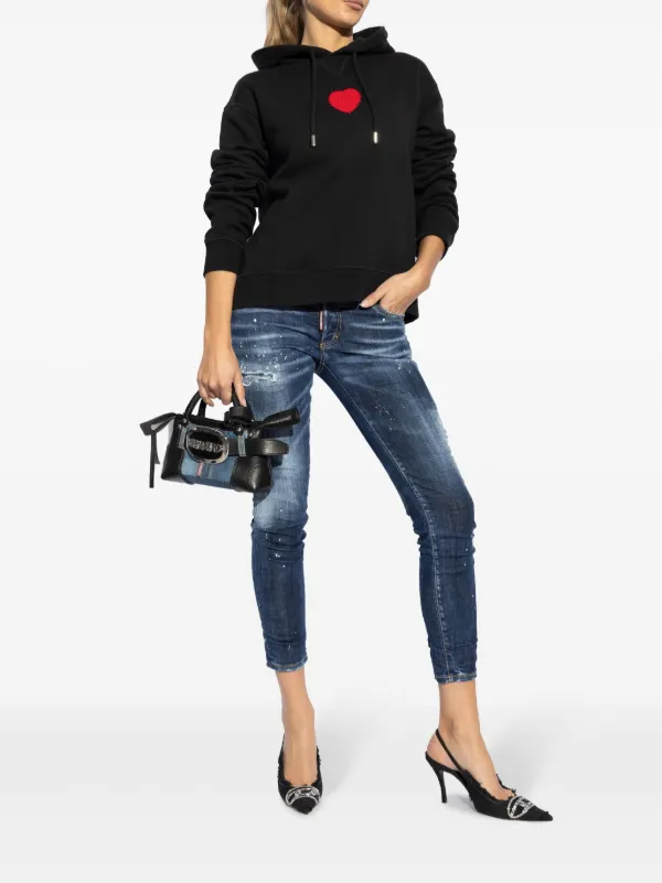 【関税込 日本発送】DSQUARED2 ロゴパッチ ジーンズ DSQUARED2 ロゴパッチ ジーンズ | ブルー | FARFETCH JP