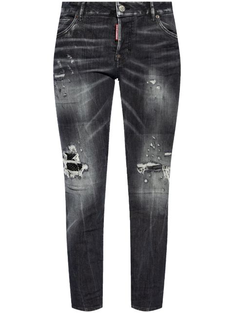 DSQUARED2 logo-patch cotton jeans Women