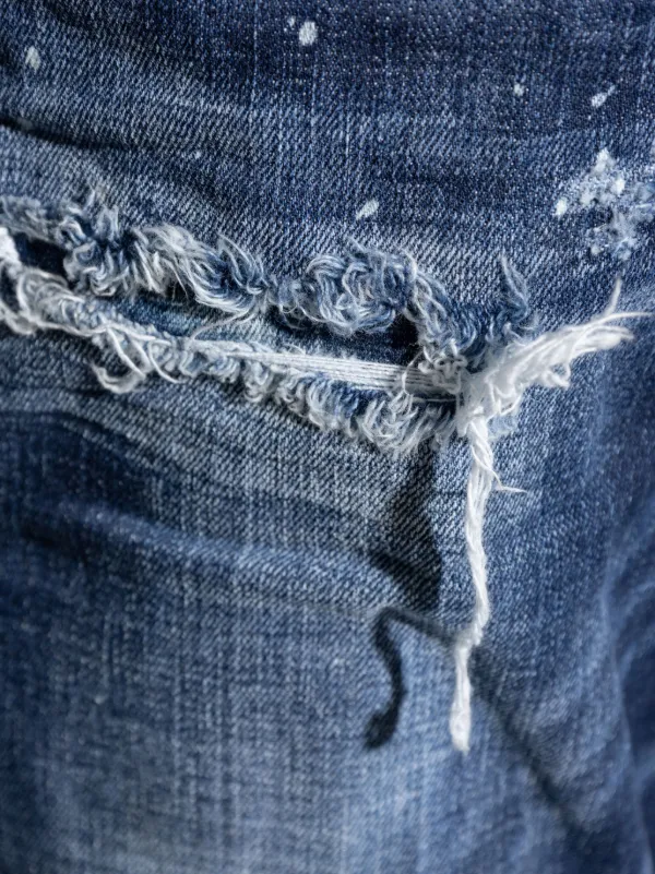 DSQUARED2 Distressed straight-leg Jeans | Blue | FARFETCH