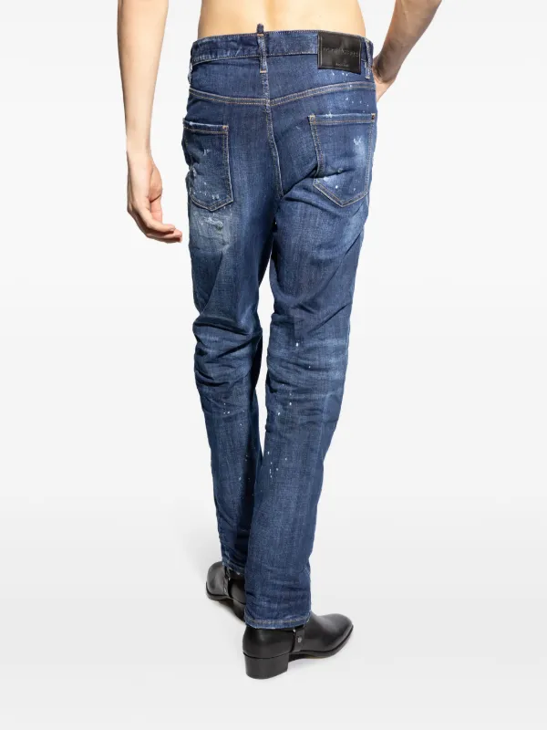 DSQUARED2 Distressed straight-leg Jeans | Blue | FARFETCH DSQUARED2 Distressed straight-leg Jeans | Blue | FARFETCH
