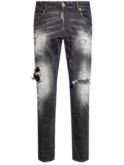 DSQUARED2 distressed straight-leg jeans Men