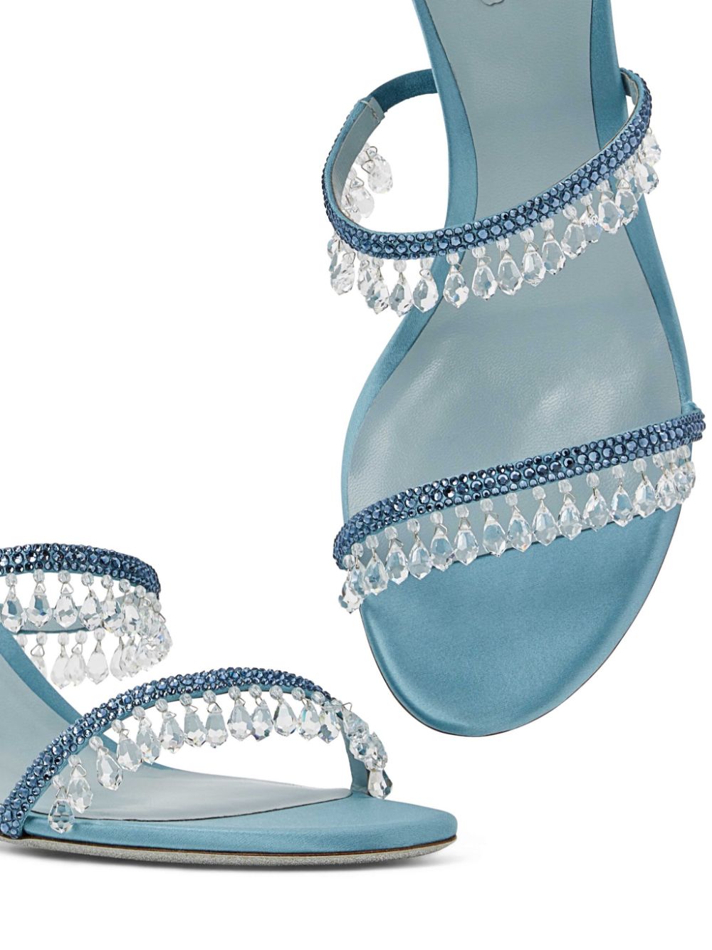 René Caovilla Chandelier sandalen verfraaid met kristallen Blauw