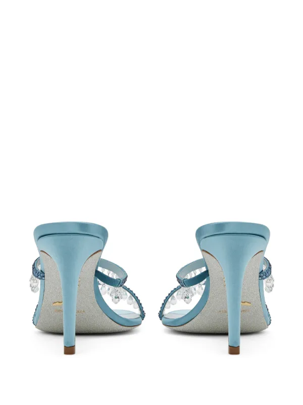 René Caovilla Chandelier 105mm crystal-embellished Sandals | Blue