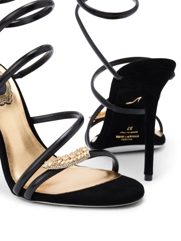 René Caovilla Sandali Serpent 105mm Nero FARFETCH IT