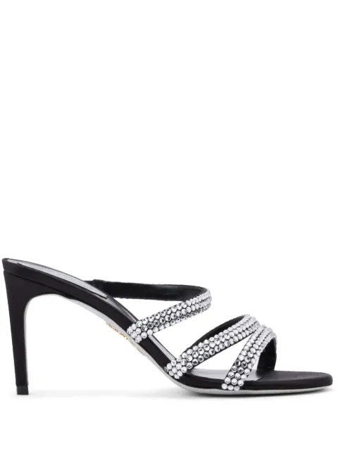 René Caovilla 80mm satin sandals