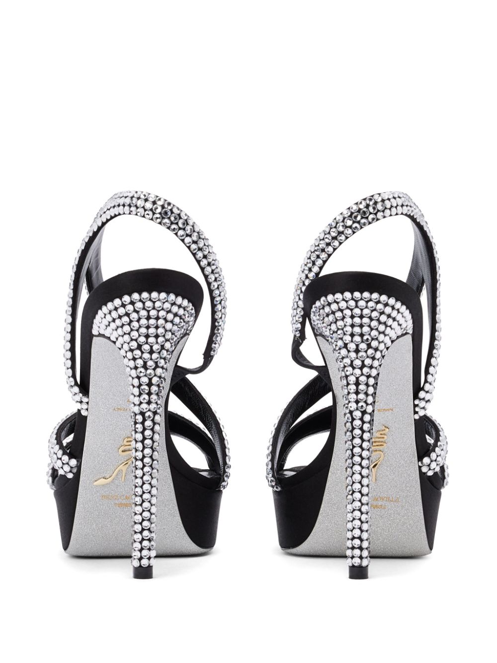 RENÉ CAOVILLA CRYSTAL-EMBELLISHED SANDALS 