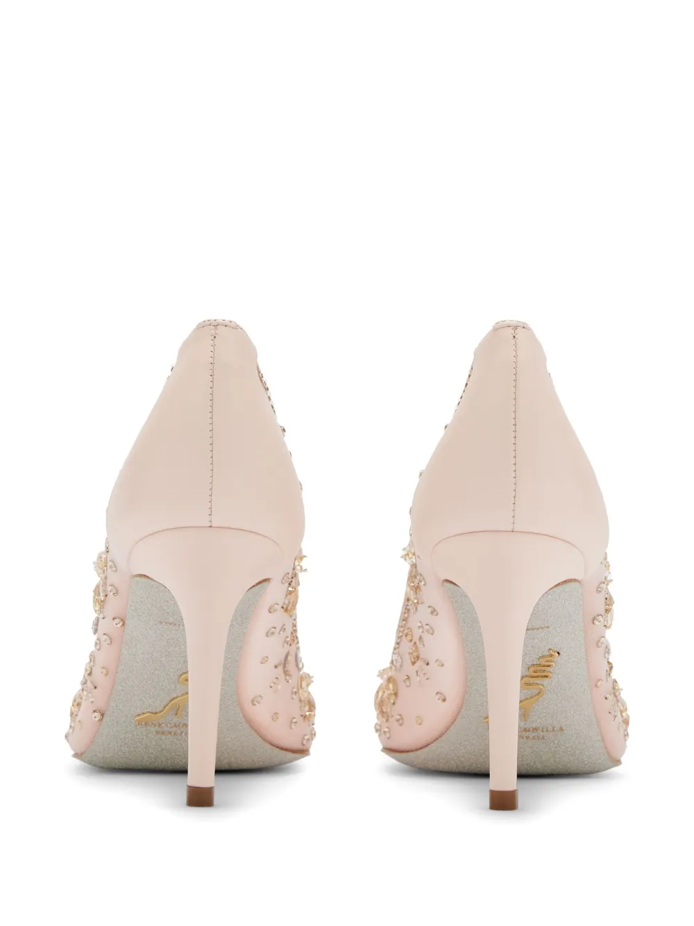 René Caovilla 80mm Cinderella pumps Neutrals