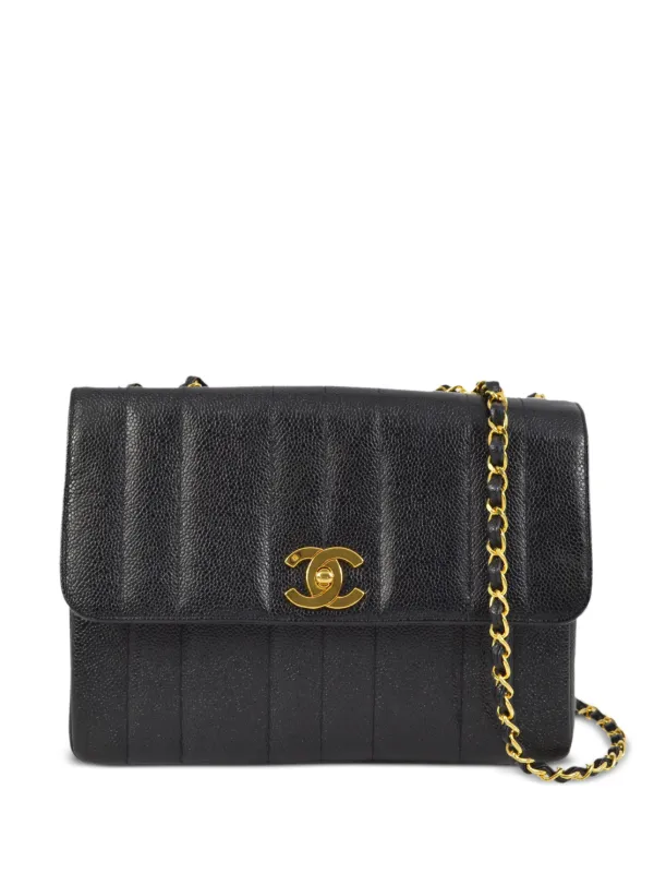 CHANEL Pre-Owned 1995 CC turn-lock Shoulder Bag | Black | FARFETCH