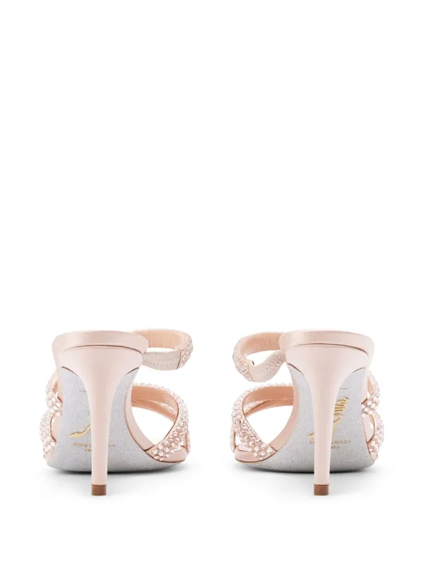 spiral-design heeled sandals