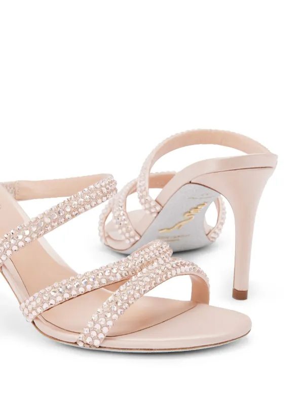 spiral-design heeled sandals
